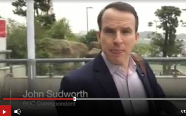 (图为英国BBC的驻华记者John Sudworth)