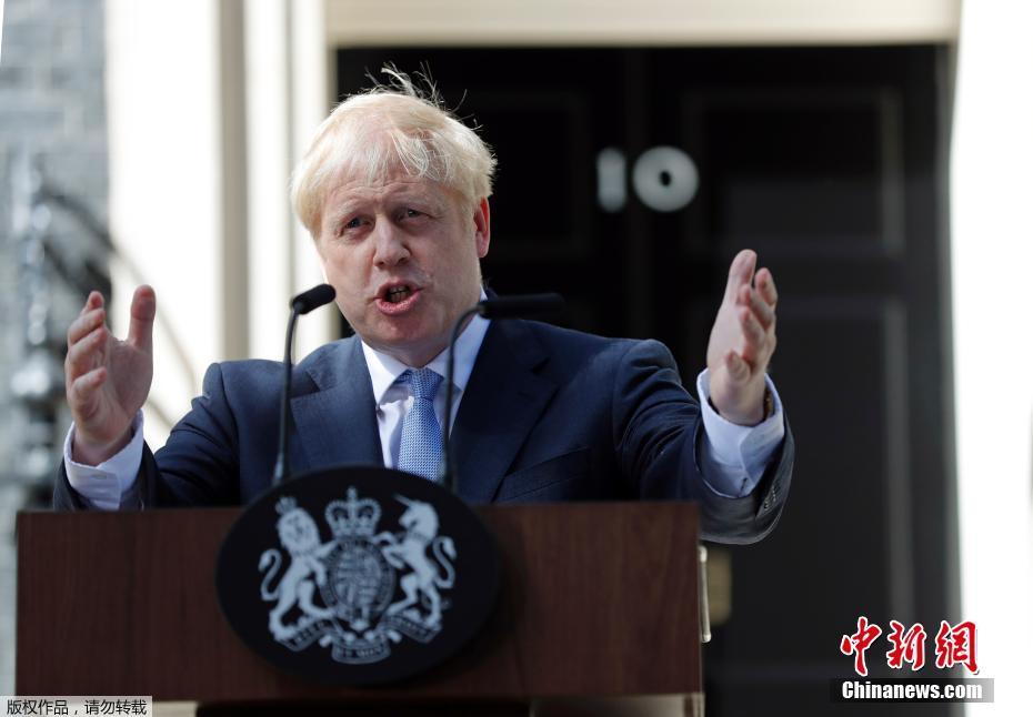 资料图:英国首相约翰逊。 点击进入下一页